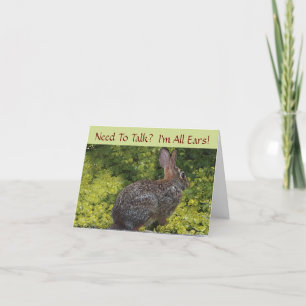 TARJETA "FOTO DE RABBIT/NECESIDAD DE HABLAR, ¡SOY TODAS LA