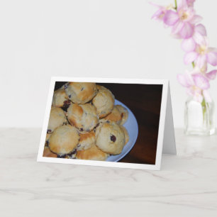 Tarjeta Foto de Raisin Scones en placa