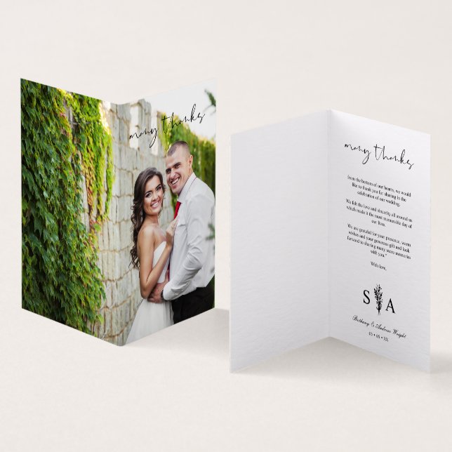 Tarjeta Foto de ramas botánicas románticas guión caprichos (Interior y exterior)