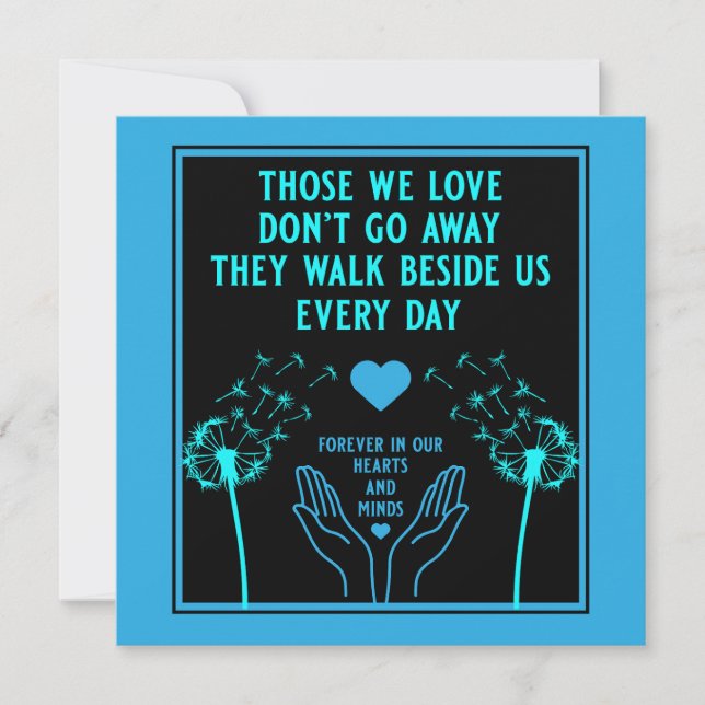 Tarjeta Foto de recuerdo, duelo y pérdida (Anverso)