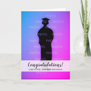 Tarjeta Foto de retrato personalizado de graduación de esc