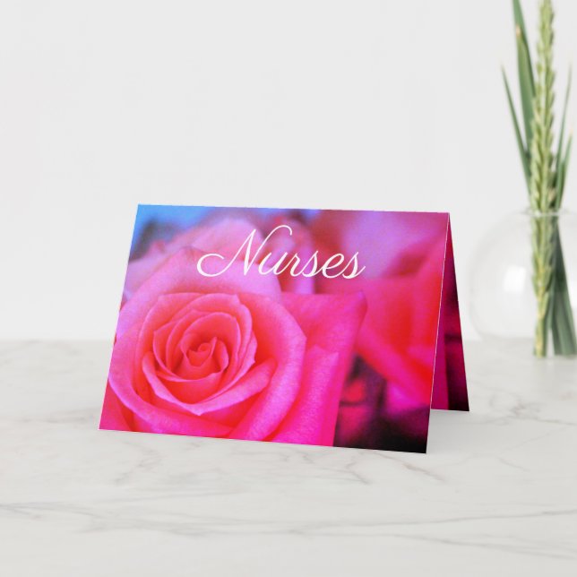Tarjeta Foto de Rosa de jardín rosado (Anverso)