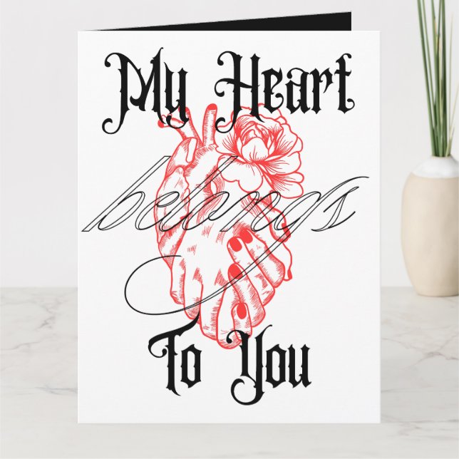 Tarjeta Foto de San Valentín de Romance Oscuro Gótico (Anverso)