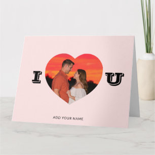 Tarjeta Foto de San Valentín Minimalista moderno con forma