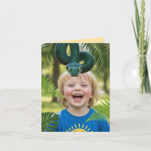 Tarjeta Foto de serpiente de la selva de cumpleaños