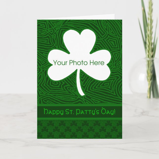 Tarjeta Foto de Shamrock (Anverso)