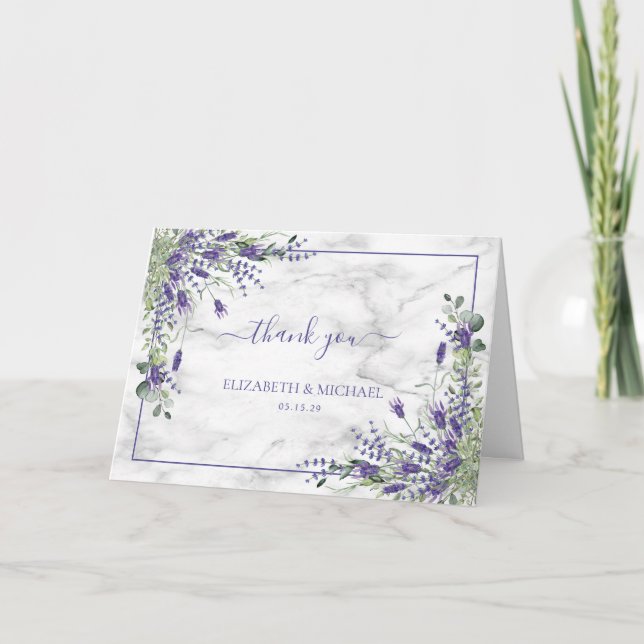 Tarjeta Foto de vegetación de Eucalyptus Lavanda Rústica (Anverso)