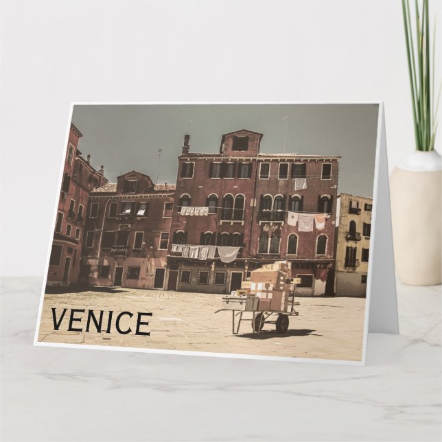 Tarjeta Foto de Venecia de época (Anverso)