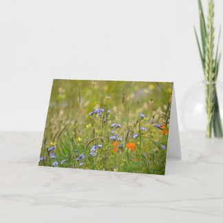 Tarjeta Foto de Wildflowers - Blank