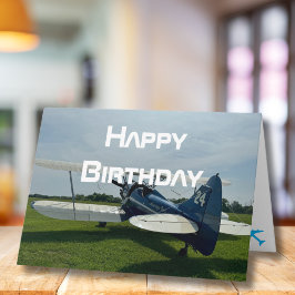 Tarjeta Foto del avión, Cumpleaños del piloto de aviación 
