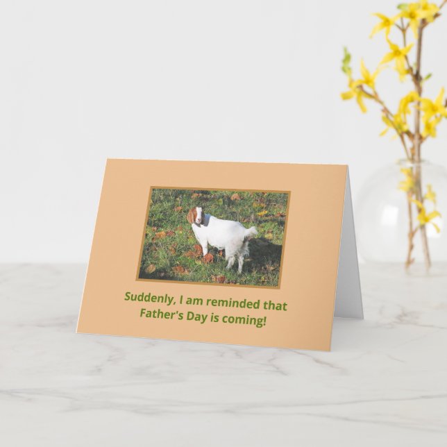 TARJETA FOTO DEL DÍA DE LA CABRA/FELIZ PADRE/NACIDO PERO A (flor amarilla)