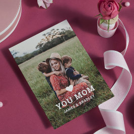 Tarjeta Foto del Día de la Madre Amor Corazón Adorable