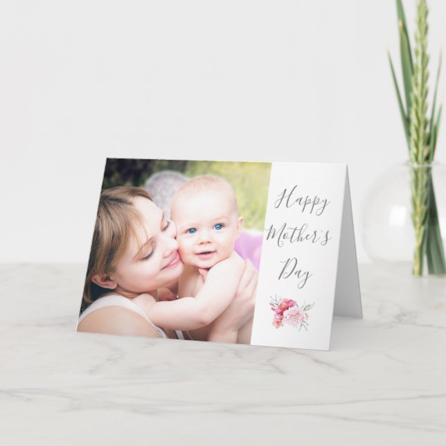 Tarjeta Foto del Día de la Madre Feliz Personalizada (Anverso)