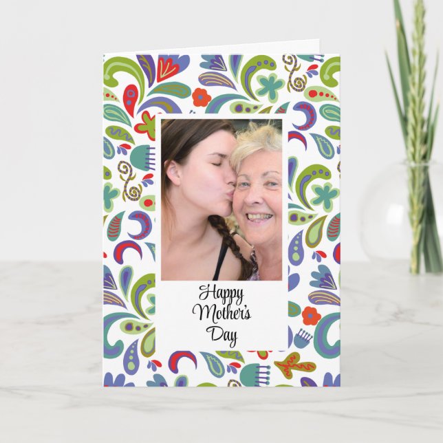 Tarjeta Foto del Día de la Madre Feliz Personalizada (Anverso)