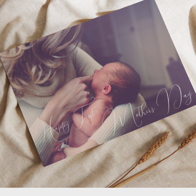 Tarjeta Foto del Día de la Primera Madre Regalo de mamá (Subido por el creador)