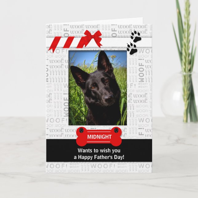 Tarjeta Foto del Día del Mascota Rojo, Día de los Diversos (Anverso)