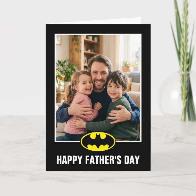 Tarjeta Foto del Día del Padre de Batman (Anverso)