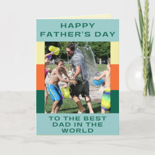 Tarjeta Foto del Día del Padre de los Mejores Papás en el