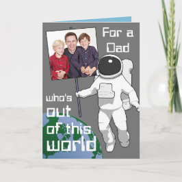 Tarjeta Foto del Día del Padre del Spaceman en el mundo