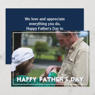 Tarjeta Foto del Día del Padre Feliz personalizada