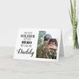 Tarjeta Foto del Día del Soldado del Ejército Militar Hero