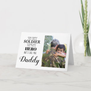Tarjeta Foto del Día del Soldado del Ejército Militar Hero