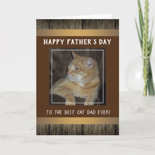 Tarjeta Foto del Día Uno del Padre Gato