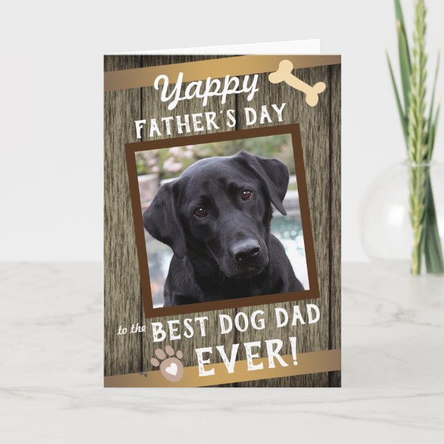 Tarjeta Foto del Día Uno del Padre Perro (Anverso)