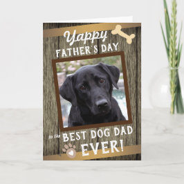 Tarjeta Foto del Día Uno del Padre Perro