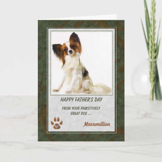 Tarjeta Foto del Mascota del Día del Padre del perro (Anverso)