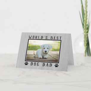 Tarjeta Foto del mejor papá de perros del mundo Día del Pa