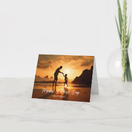 Tarjeta Foto del Personalizado del Día del Padre Feliz