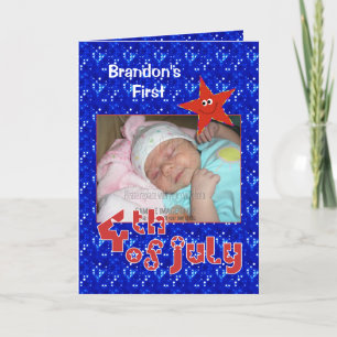 Tarjeta Foto del primer 4 de julio del bebé