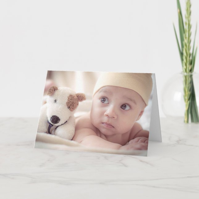 Tarjeta Foto del primer Día de la Madre del bebé (Anverso)