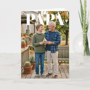 Tarjeta Foto Delante Papá (Agrega tu foto dos veces) 