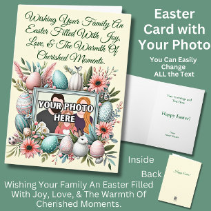 Tarjeta Foto, Deseando A Tu Familia Una Pascua Llena De
