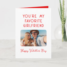 Tarjeta Foto día de San Valentín Eres mi novia favorita