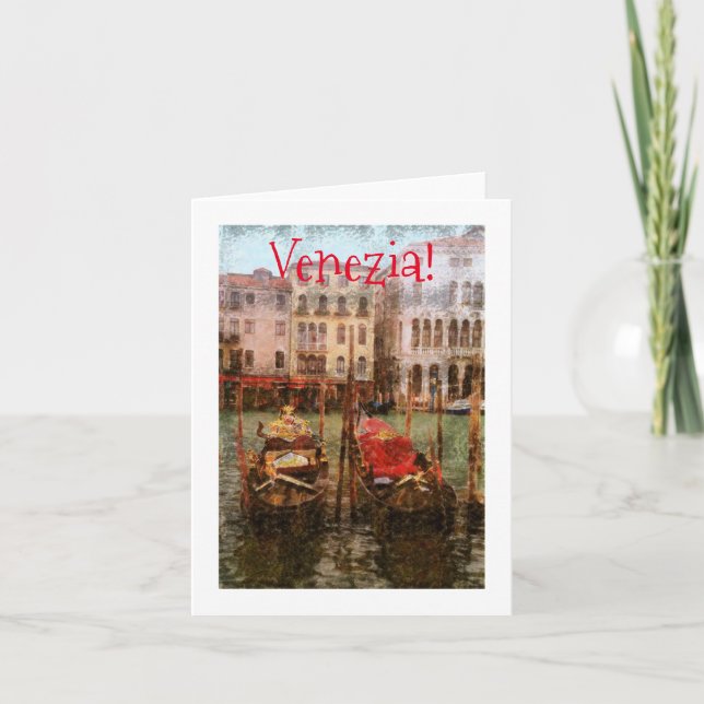 TARJETA FOTO "DISTRIBUIDA" GONDOLAS/BLDGS VENECIANOS./CANA (Anverso)