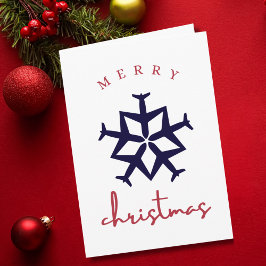 Tarjeta Foto divertida de copo de nieve de avión de Navida