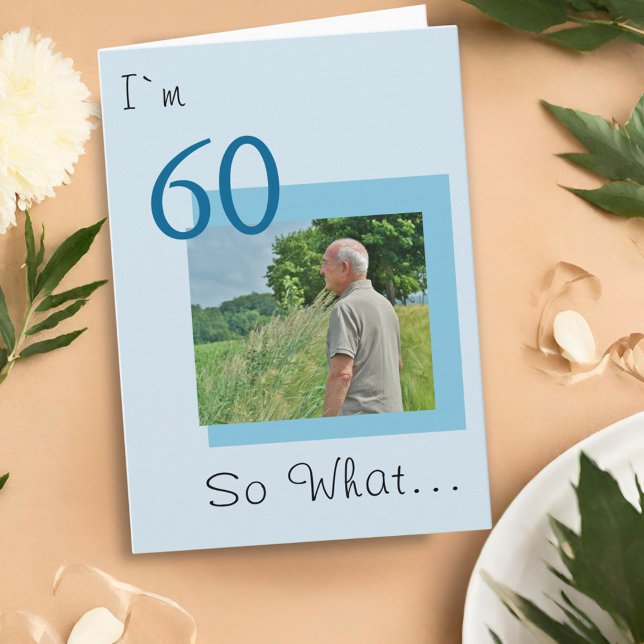 Tarjeta Foto divertida de cumpleaños 60 (Subido por el creador)