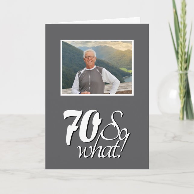 Tarjeta Foto divertida de cumpleaños número 70 (Anverso)