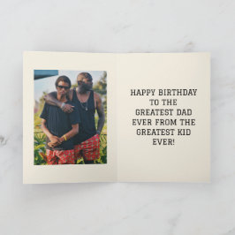Tarjeta Foto divertida de cumpleaños para papá 'Cabra reco