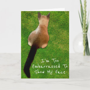Tarjeta Foto divertida de gatito siamés para un cumpleaños
