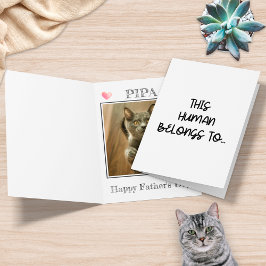 Tarjeta Foto Divertida De Gato Este Humano Pertenece A
