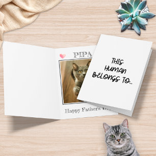 Tarjeta Foto Divertida De Gato Este Humano Pertenece A