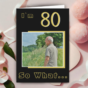 Tarjeta Foto divertida e inspiradora de 80 cumpleaños
