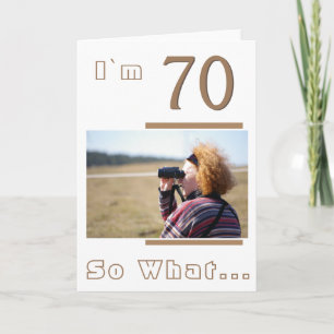 Tarjeta Foto divertida e inspiradora de cumpleaños 70 mode