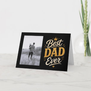 Tarjeta Foto editable del mejor papá del mundo para el día