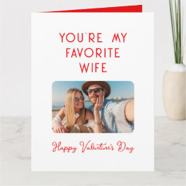 Tarjeta Foto el día de San Valentín, eres mi esposa favori