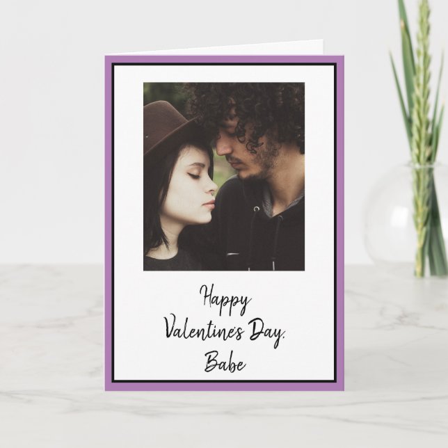 Tarjeta Foto El día de San Valentín personalizada (Anverso)